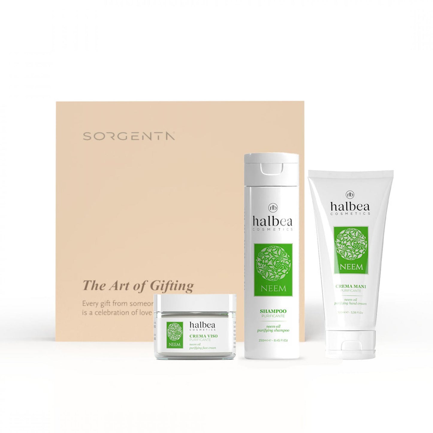 GiftBox Ligne Neem – Coffret Soin Purifiant Visage, Mains & Cheveux | Halbea