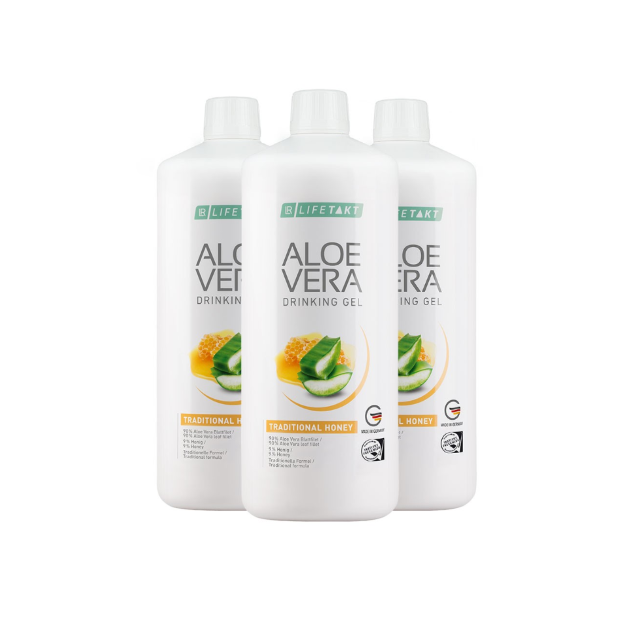 Gel à Boire Aloe Vera au Miel Traditionnel | Lifetakt LR Trio 3×1000 ml