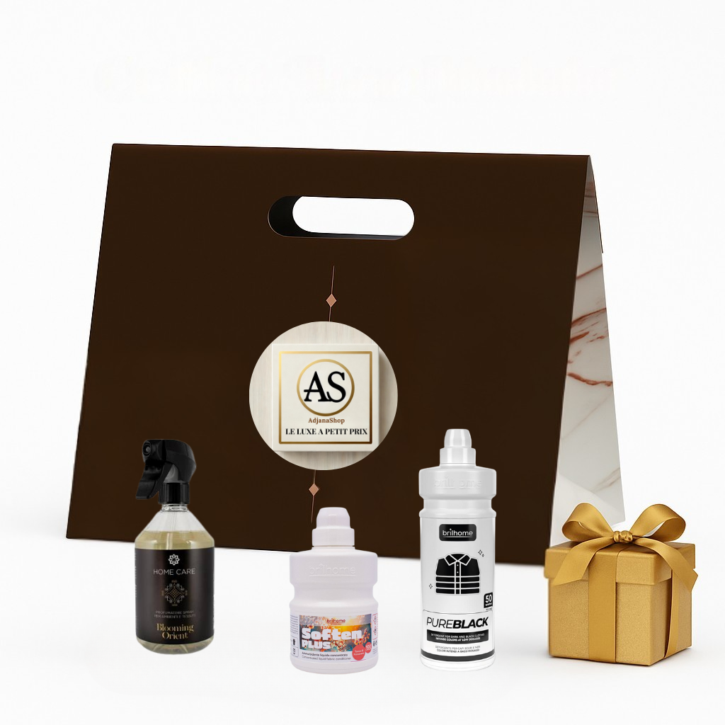 Coffret Linge & Élégance – Diffuseur de Parfum Spray, Adoucissant Liquide & Lessive Pure Black