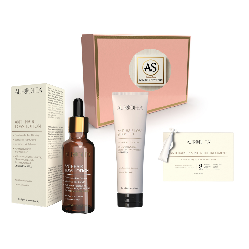 Coffret Soin Anti-Chute Cheveux Aurodhea | Lotion + Shampoing + Cure d’Ampoules