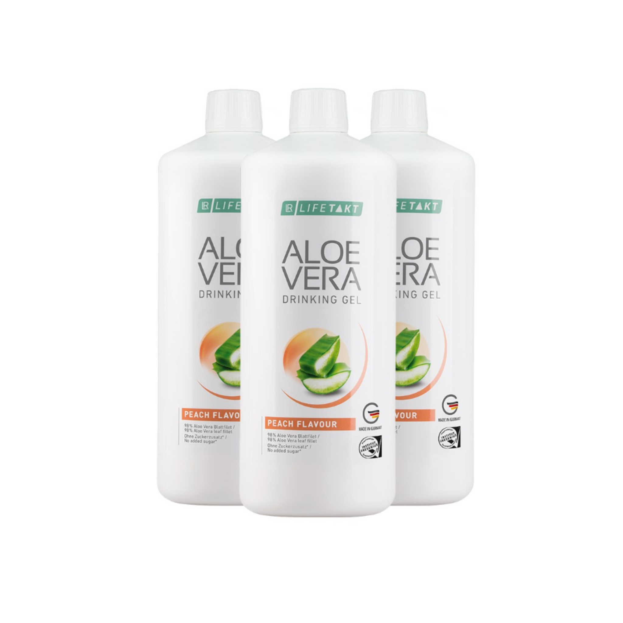 Gel à Boire Aloe Vera Saveur Pêche | Lifetakt LR Trio 3×1000 ml