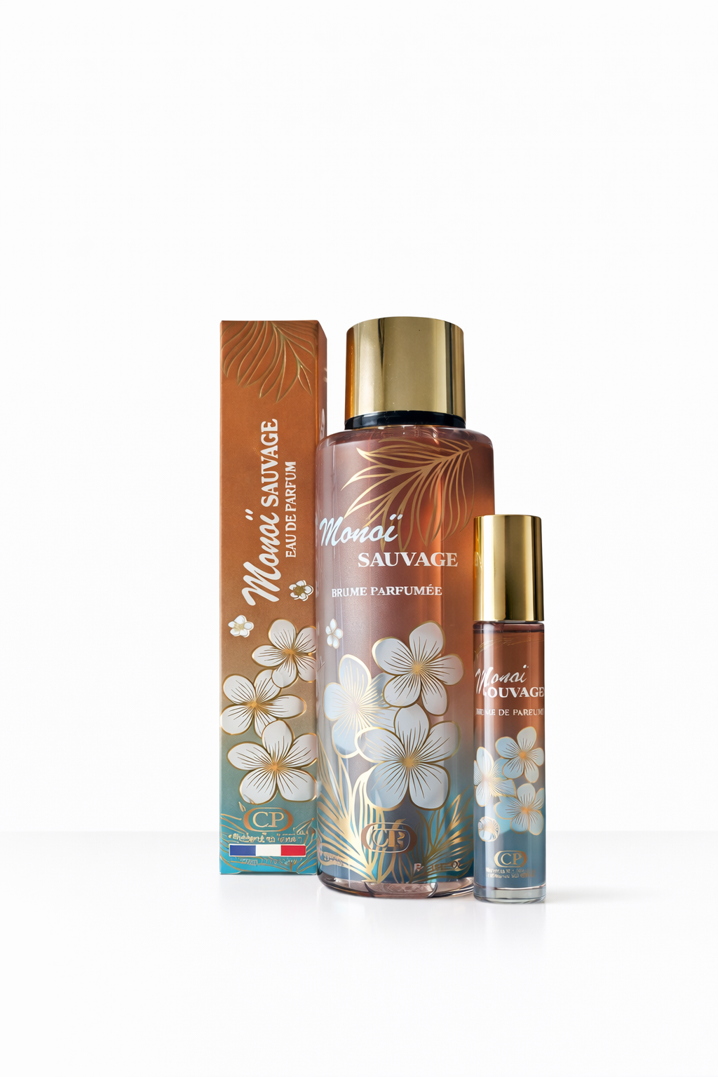 Duo Monoï Sauvage – Brume parfumée 250 ml + Parfum de poche 35 ml