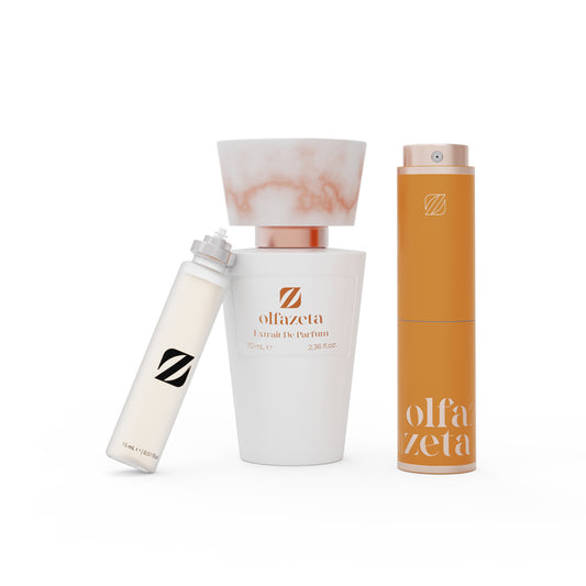 Coffret parfum pour femme 70ml + 15ml + étui OFFERT