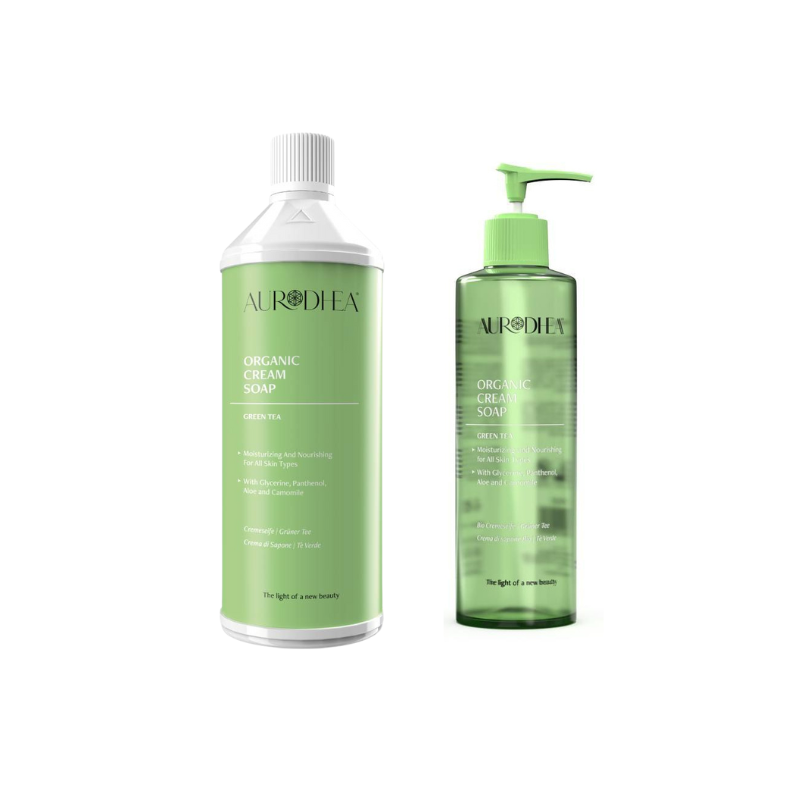 DUO Savon Liquide au Thé Vert | Aurodhea 260 ml + 1000 ml