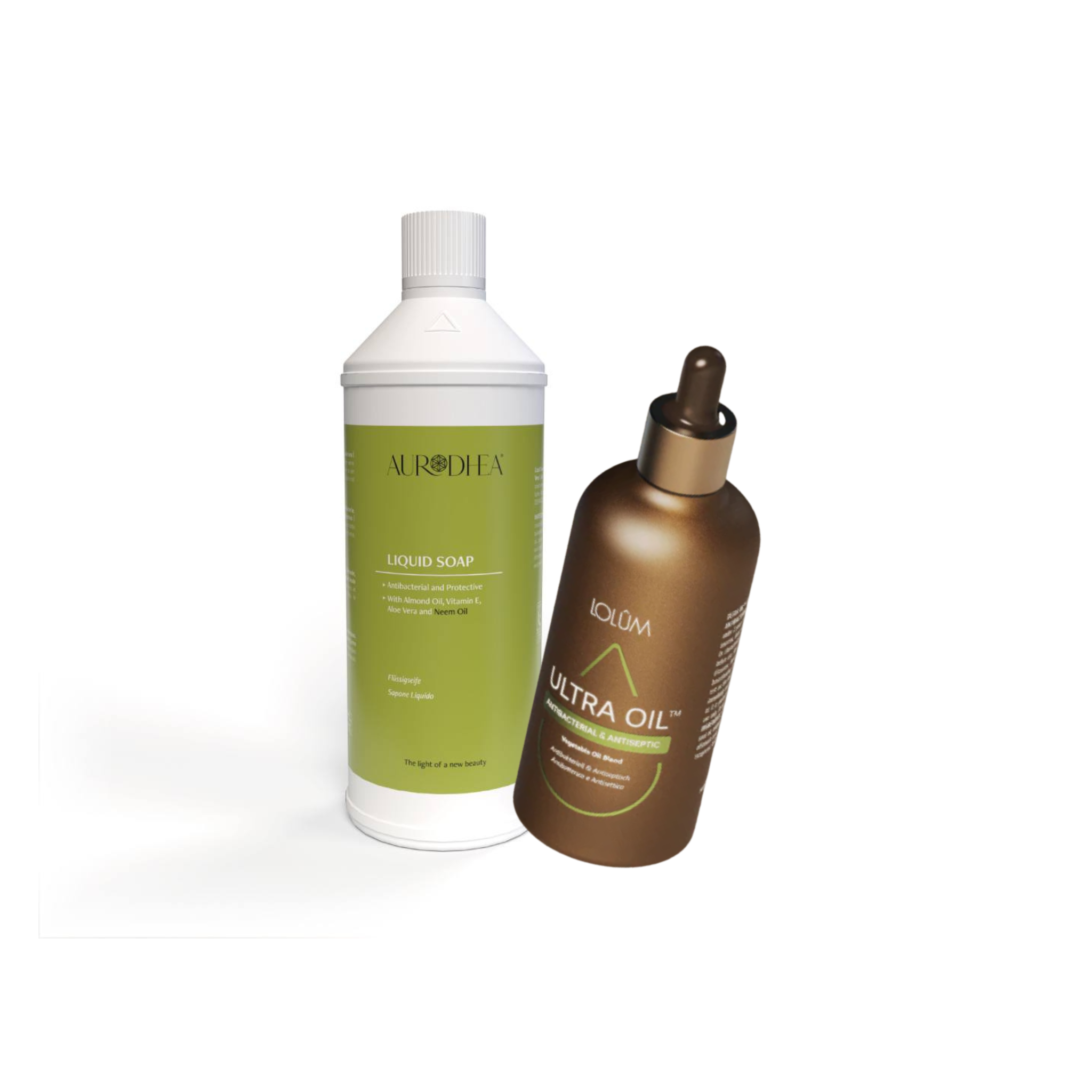 Duo Neem – Savon Liquide Purifiant & Ultra Oil™ | Aurodhea 1000ml + Lolûm 50ml