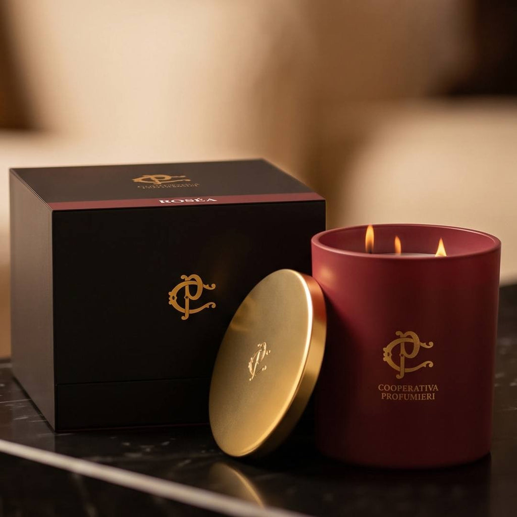 ROSÉA – Bougie parfumée Rose & Cannelle | Cooperativa Profumieri