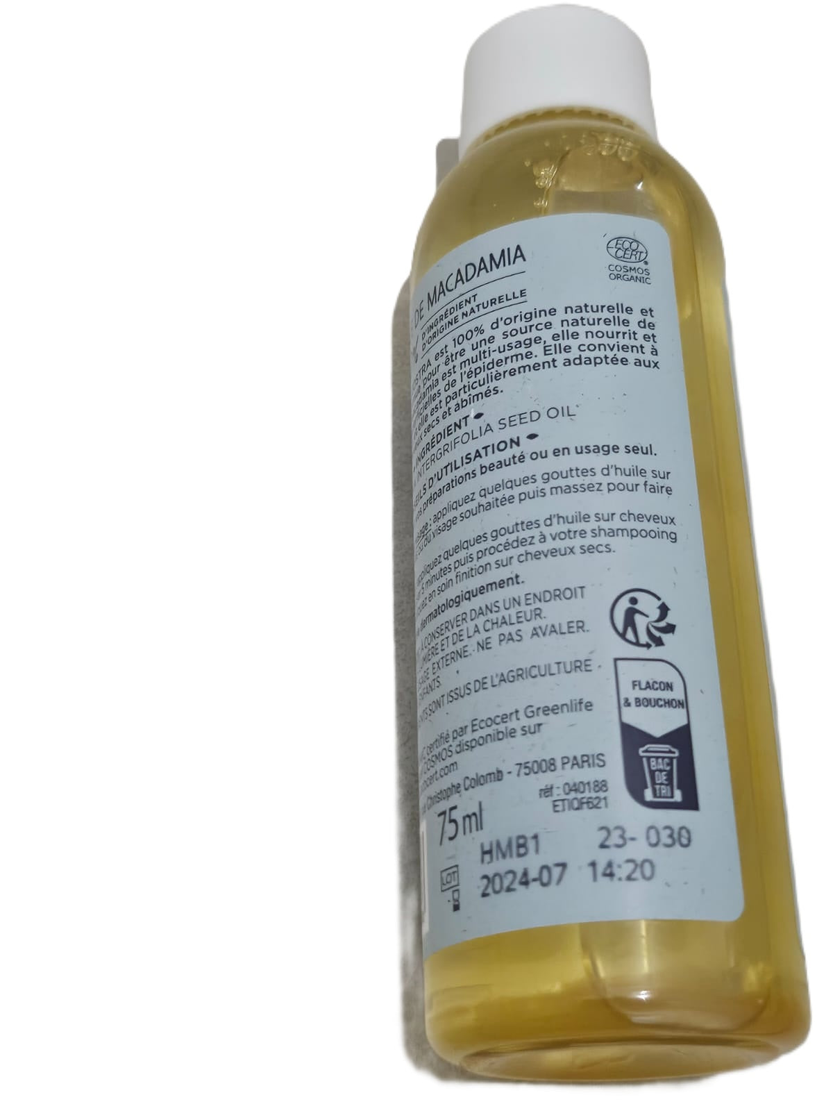 DUO Huile de Macadamia Bio Visage | Corps et Cheveux 2x75ml | Fabriqué en France (Copie)