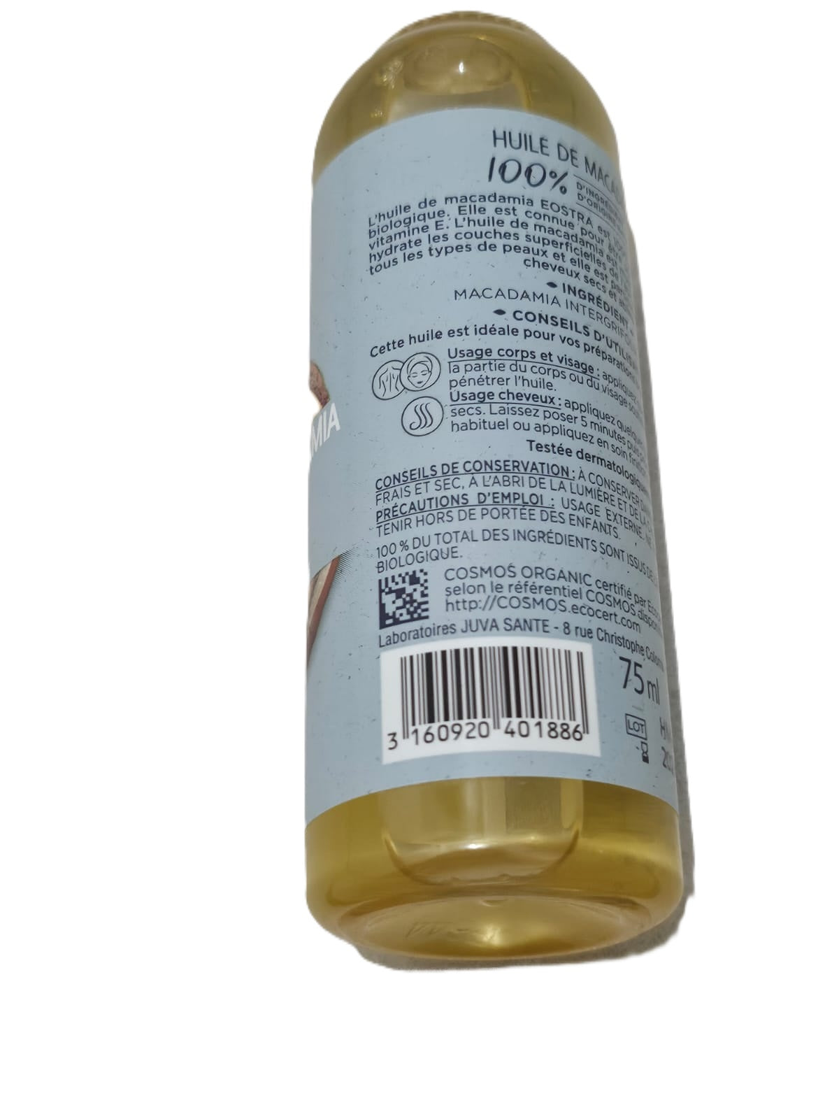 Huile de Macadamia Bio Visage | Corps et Cheveux 75ml