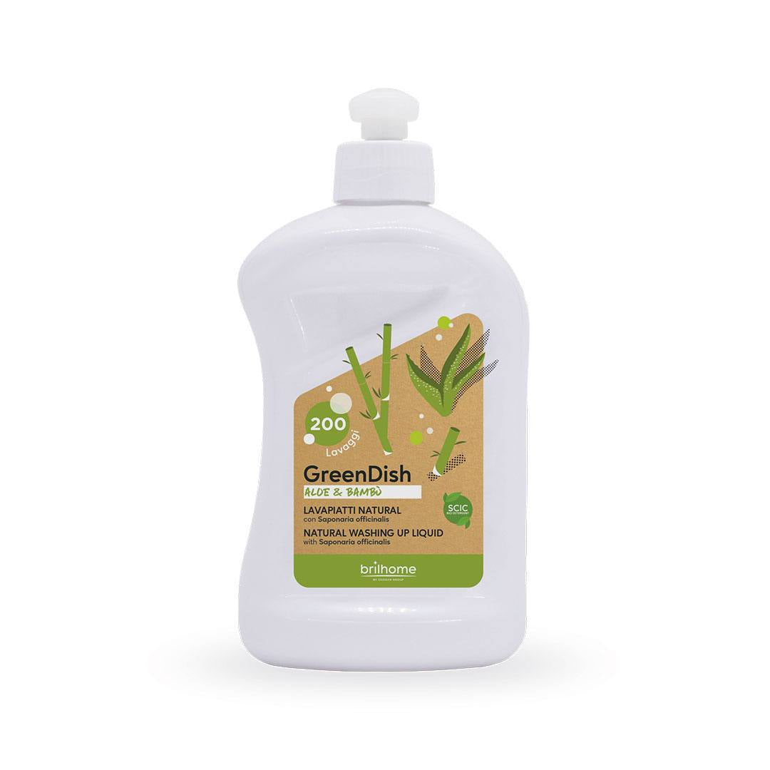 GreenDish ‘Aloe et Bambou’ – Liquide Vaisselle écologique à la Saponaire – BH0007