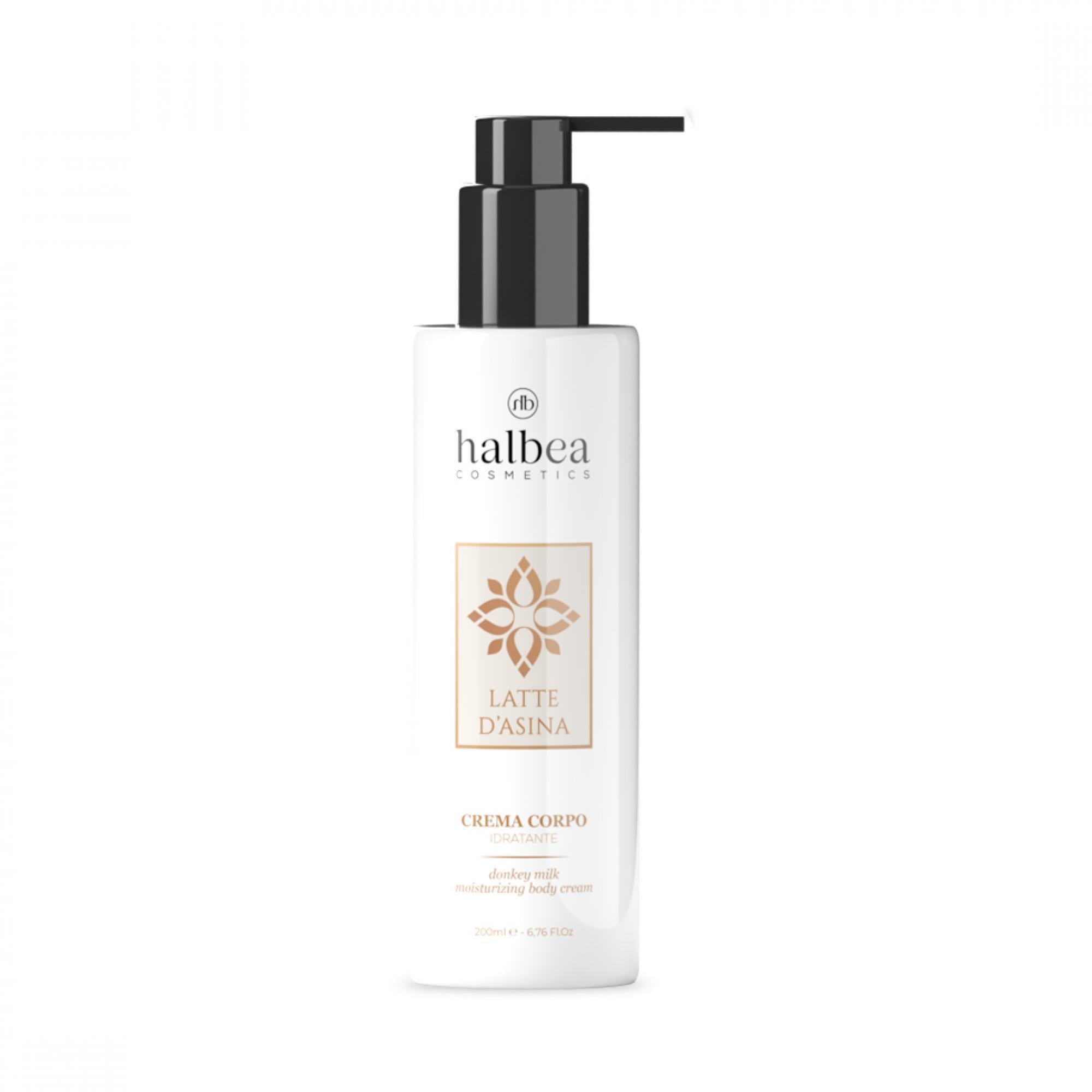 Crème Corps Hydratante au Lait d'Ânesse – Vitamines A, E & C | Halbea 200ml