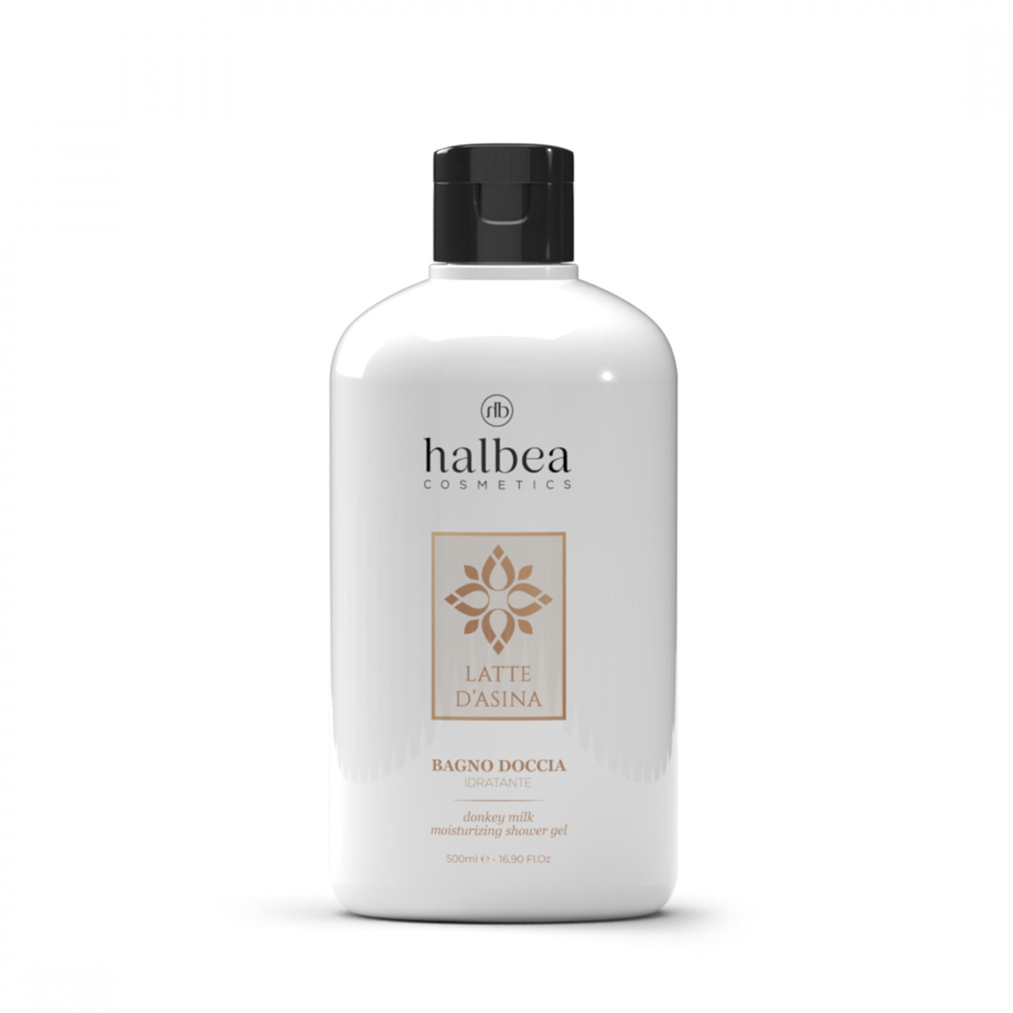 Gel Douche Hydratant au Lait d'Ânesse – Vitamines A, E & C | Halbea 500ml