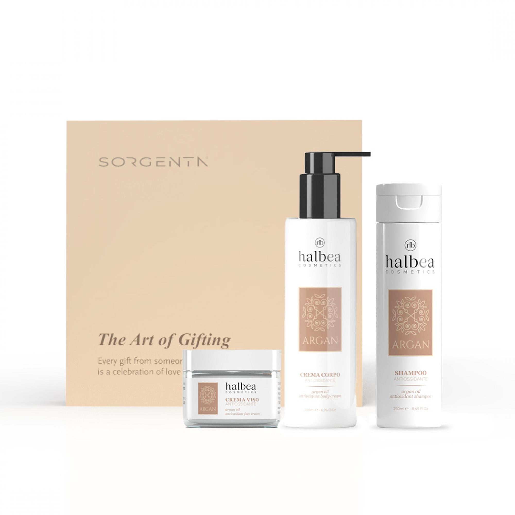 GiftBox Ligne Argan – Coffret Soin Antioxydant Visage, Corps & Cheveux | Halbea