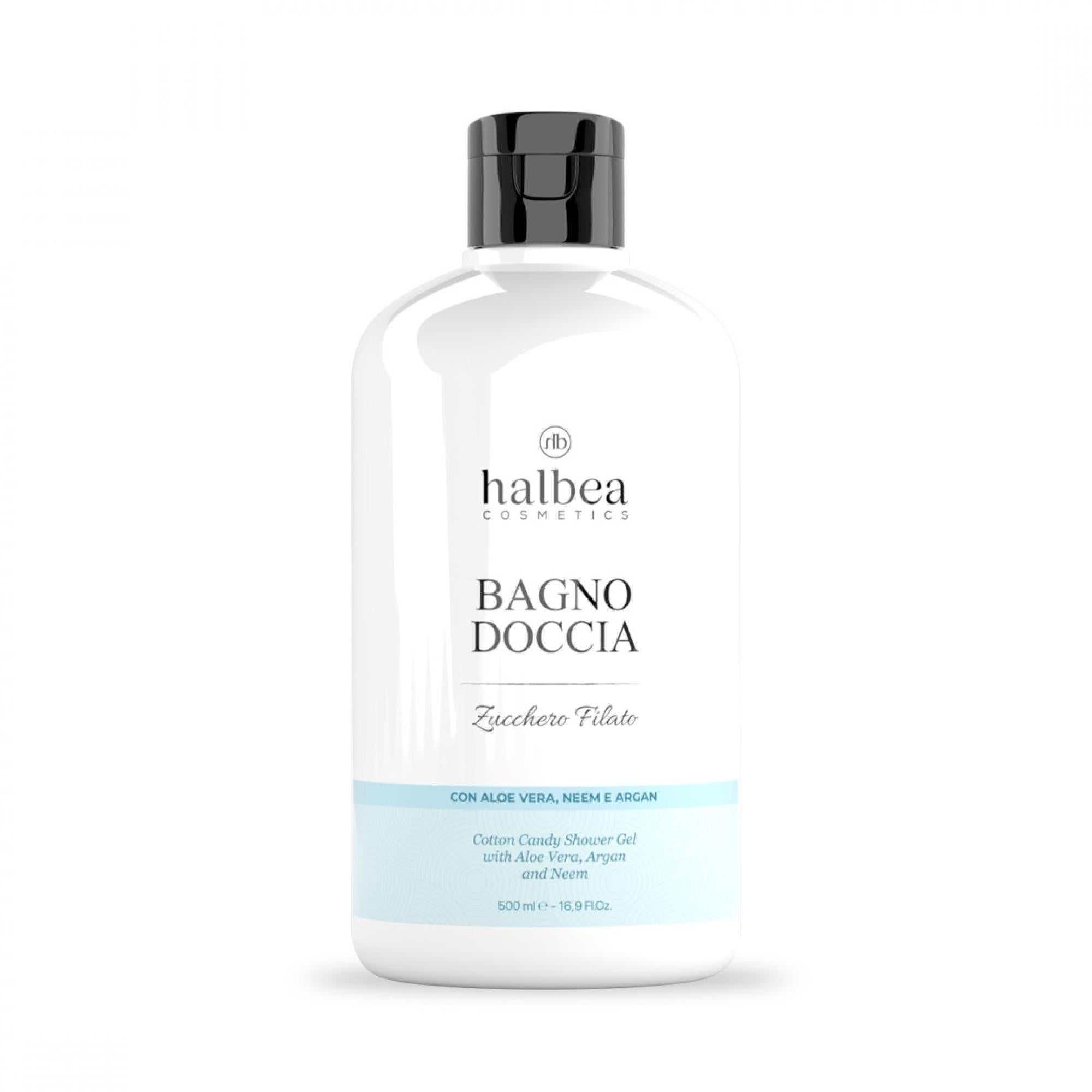 Gel Douche Barbe à Papa – Aloe Vera, Neem & Argan | Halbea 500ml