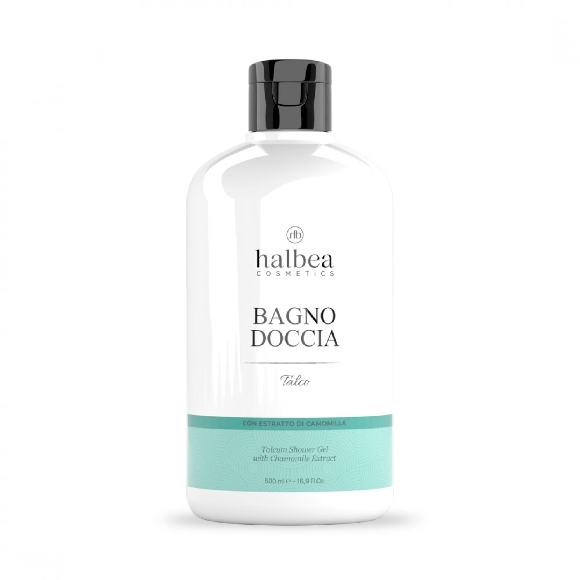 Gel Douche Talc à la Bave d'Escargot & Camomille – Mousse Crémeuse | Halbea 500ml