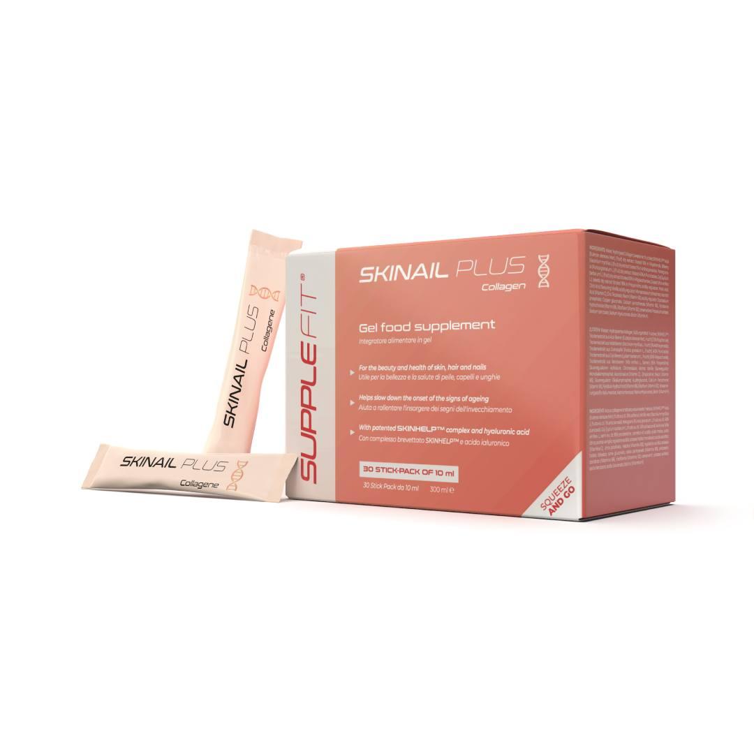 SKINAIL PLUS -Complément alimentaire en gel pour la peau, les cheveux et les ongles - 300 ml - INTB031