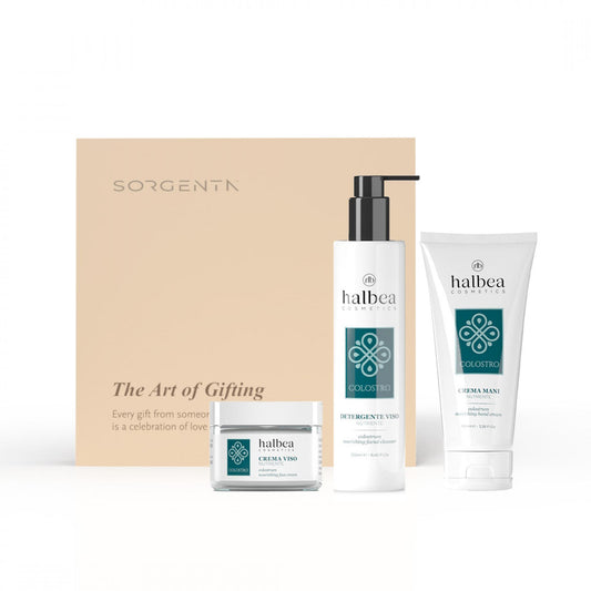 GiftBox Ligne Colostrum – Coffret Soin Nourrissant Visage & Mains | Halbea