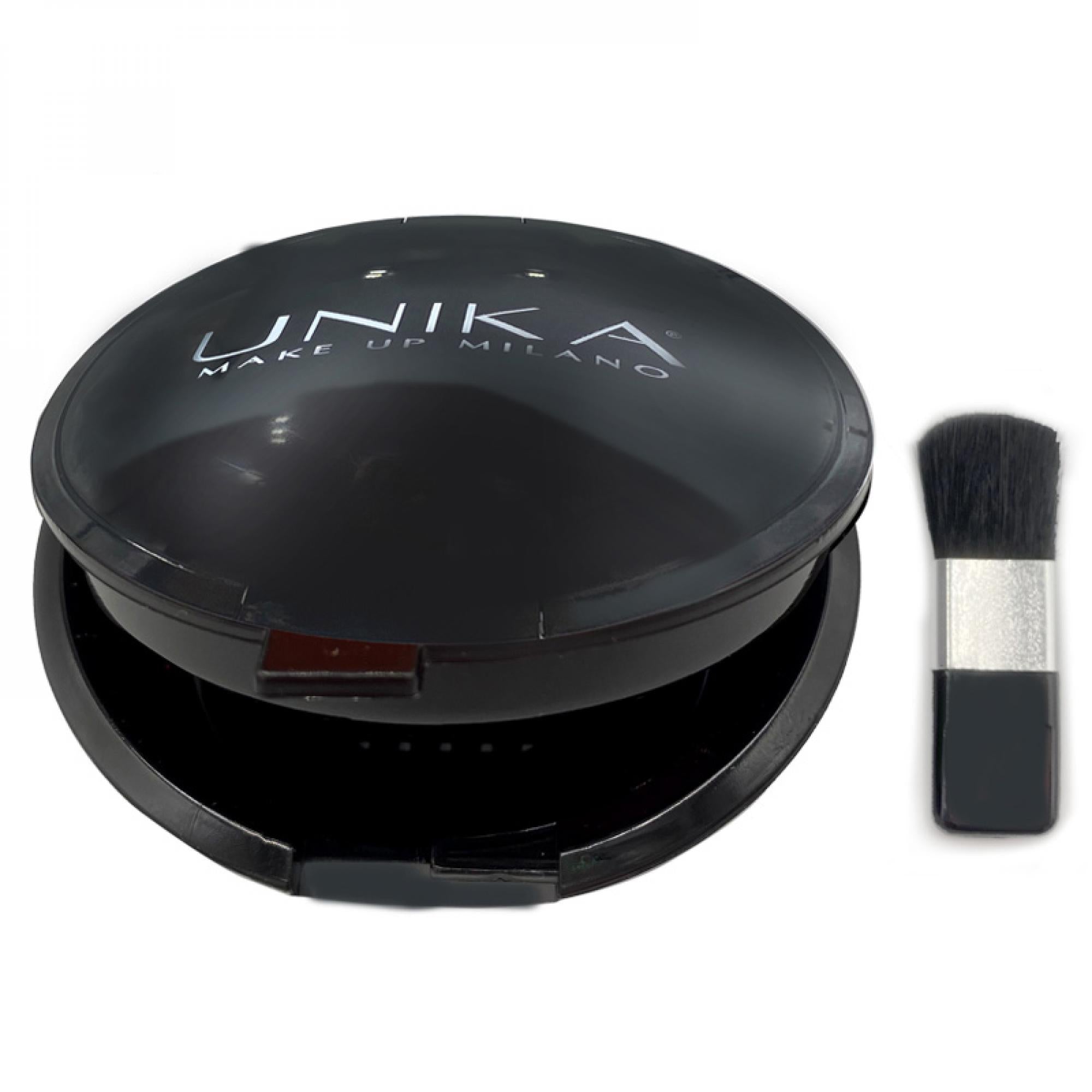 Fard Compact de Poche avec Miroir & Pinceau N.02 | Unika