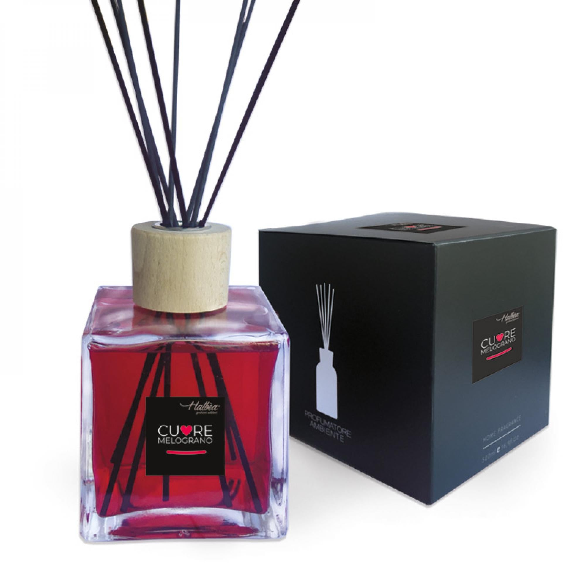 Cœur de Grenade – Parfum d'ambiance Bâtonnets | Halbea 500 ml