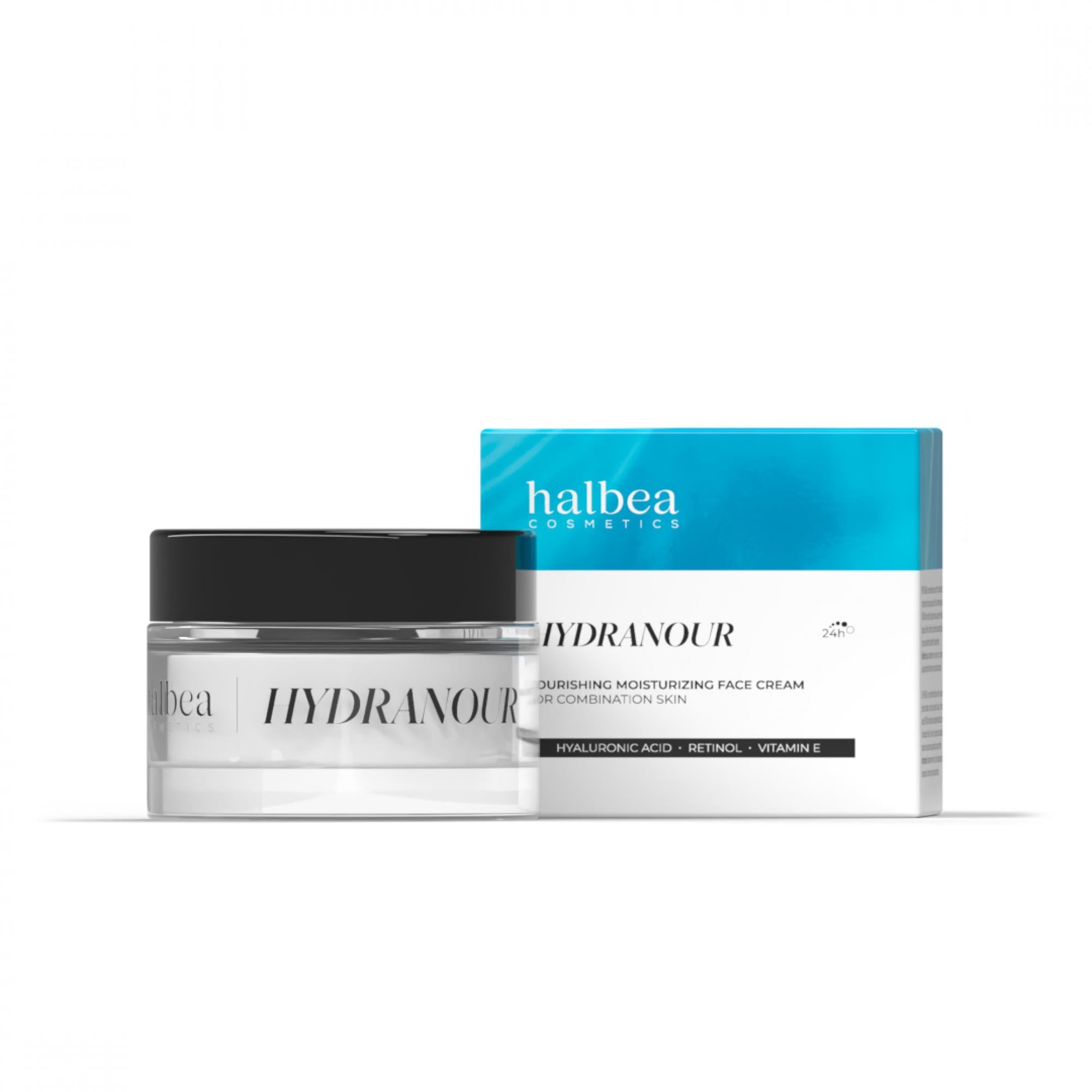 Hydranour - Crème Visage Hydratante et Nourrissante | Halbea 50ml