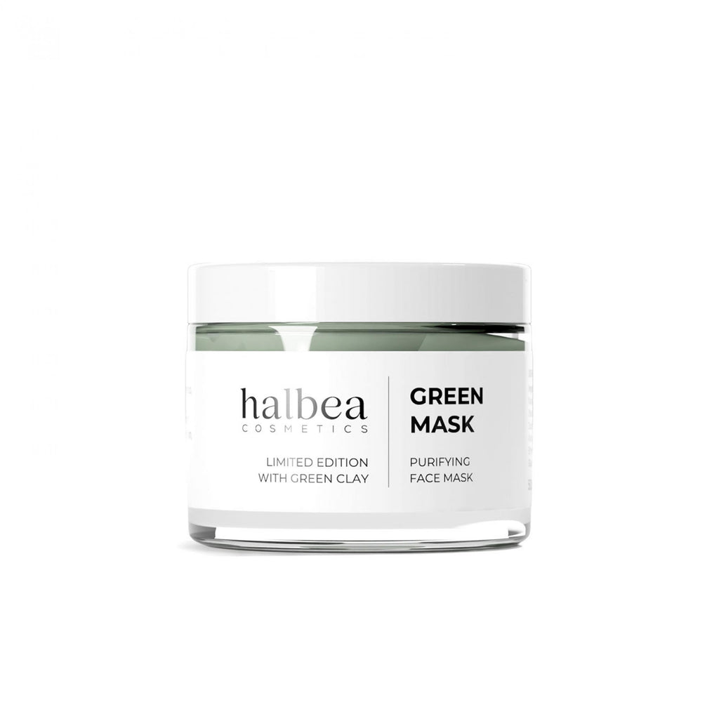 Masque Visage Purifiant à l'Argile Verte | Halbea 50 ml