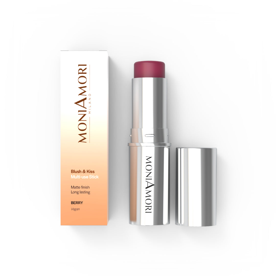 Stick 2 en 1 pour visage et lèvres - Blush & Kiss - Teinte Berry MM042