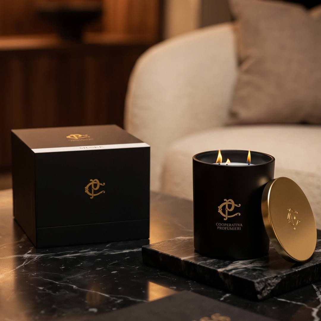 MUSKÉ – Bougie parfumée Musc blanc | Cooperativa Profumieri