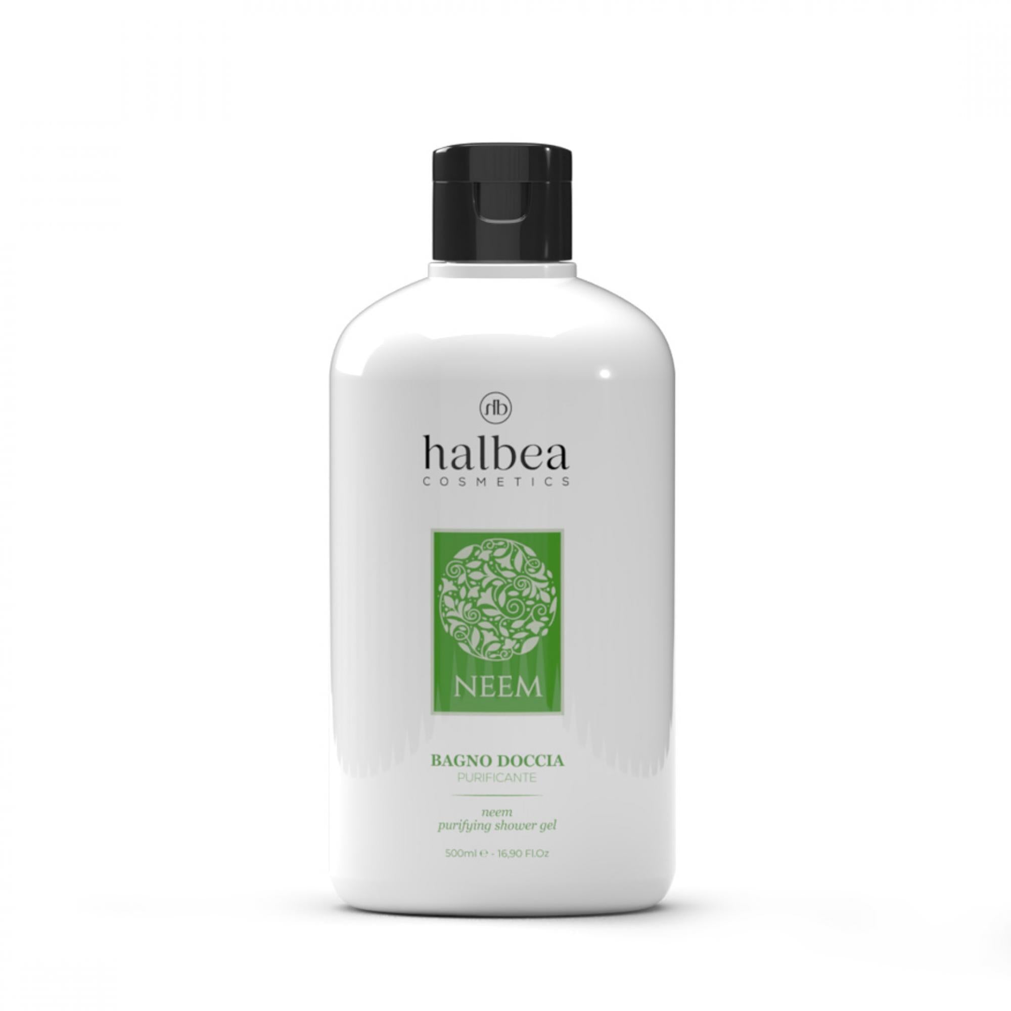 Gel Douche Purifiant au Neem – Élasticité & Zones Sèches | Halbea 500ml