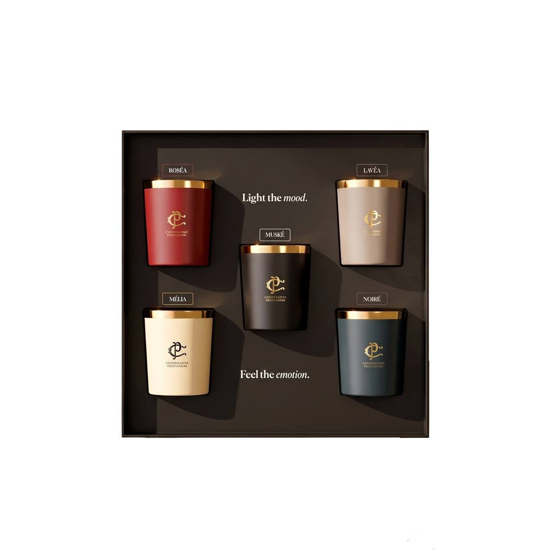 Coffret 5 bougies parfumées 70 g | Cooperativa Profumieri