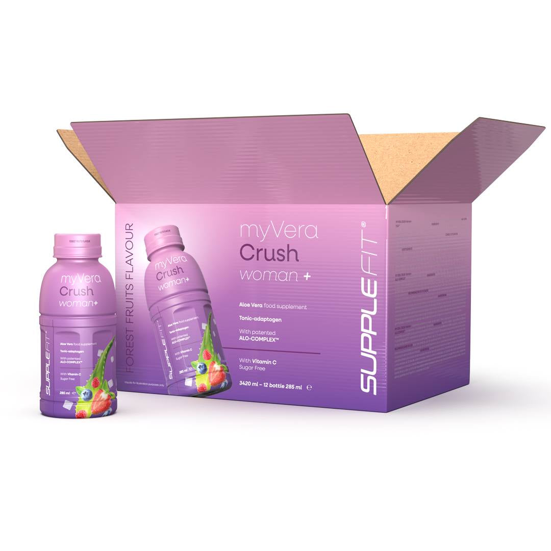 MYVERA CRUSH Woman + | Complément alimentaire en bouteille unidose de 285 ml